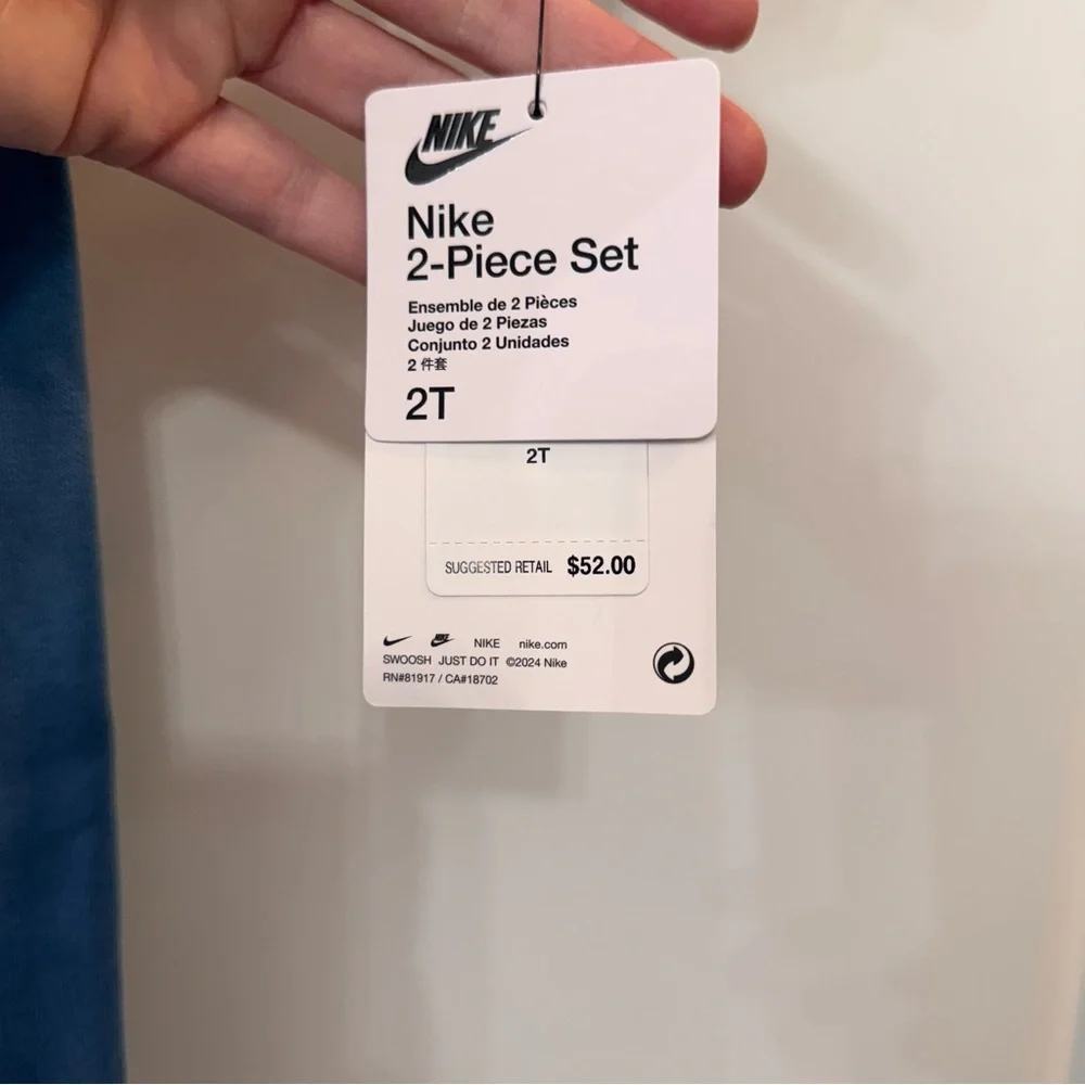 NWT Nike 2T Blue Sweatpants & Sweatshirt Set